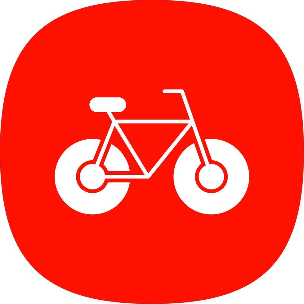 vélo glyphe courbe icône vecteur