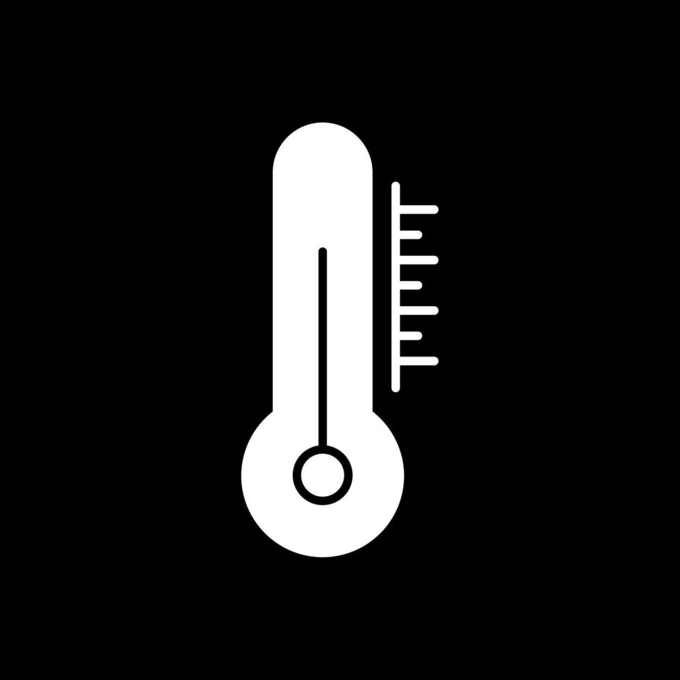 icône inversée de glyphe de thermomètre vecteur