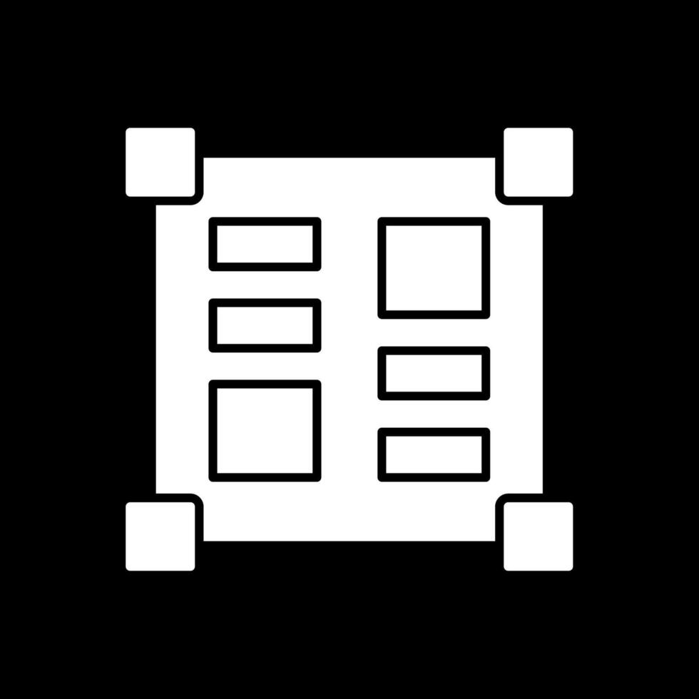 disposition outils glyphe inversé icône vecteur