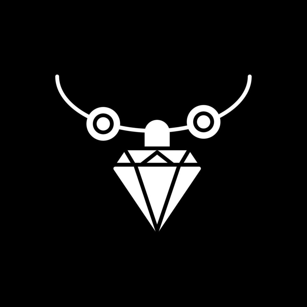 icône inversée de glyphe de collier vecteur