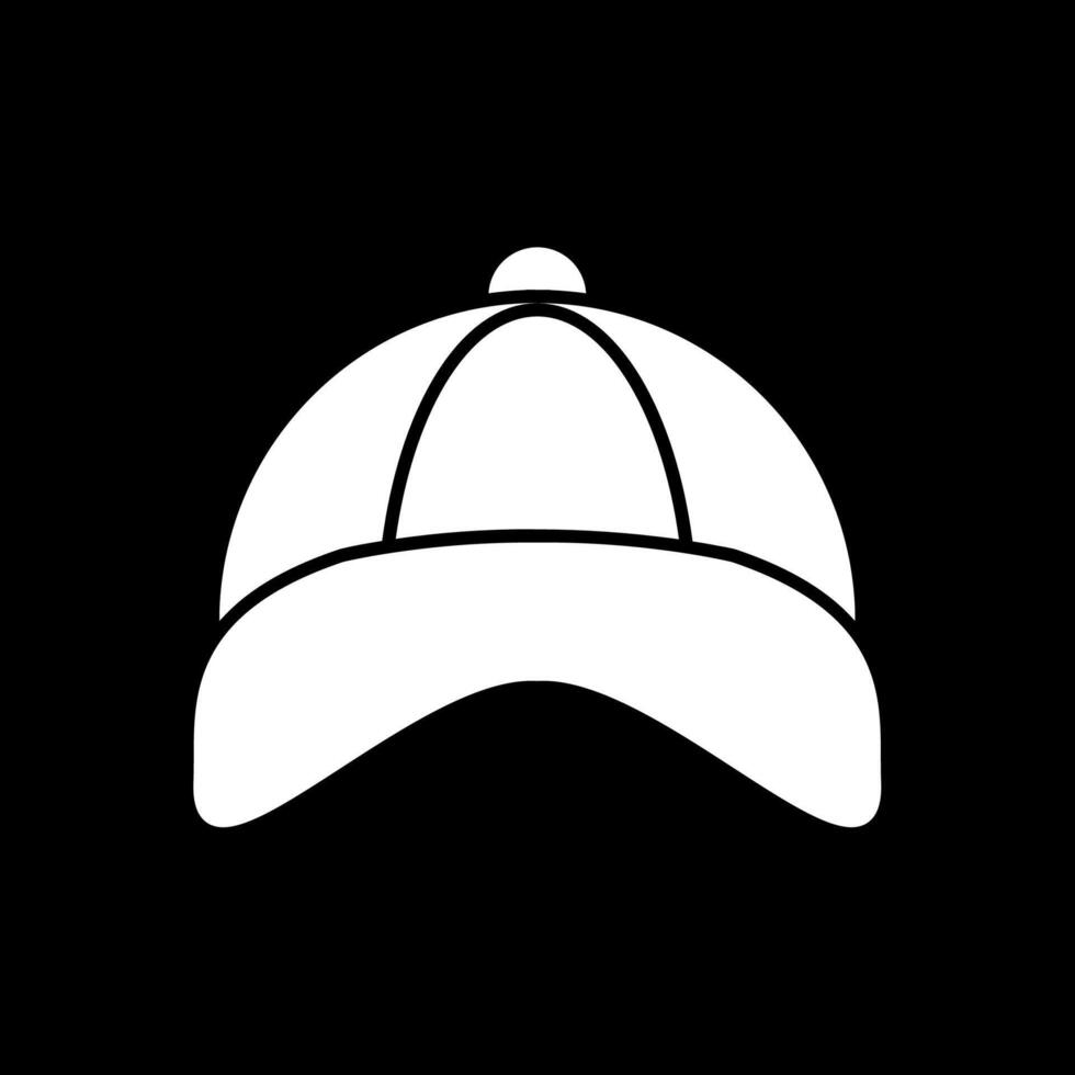 icône inversée de glyphe de casquette vecteur