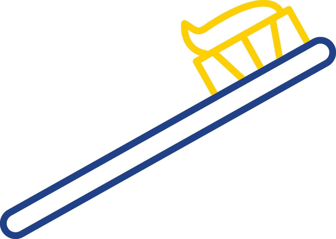 icône de deux couleurs de ligne de brosse à dents vecteur