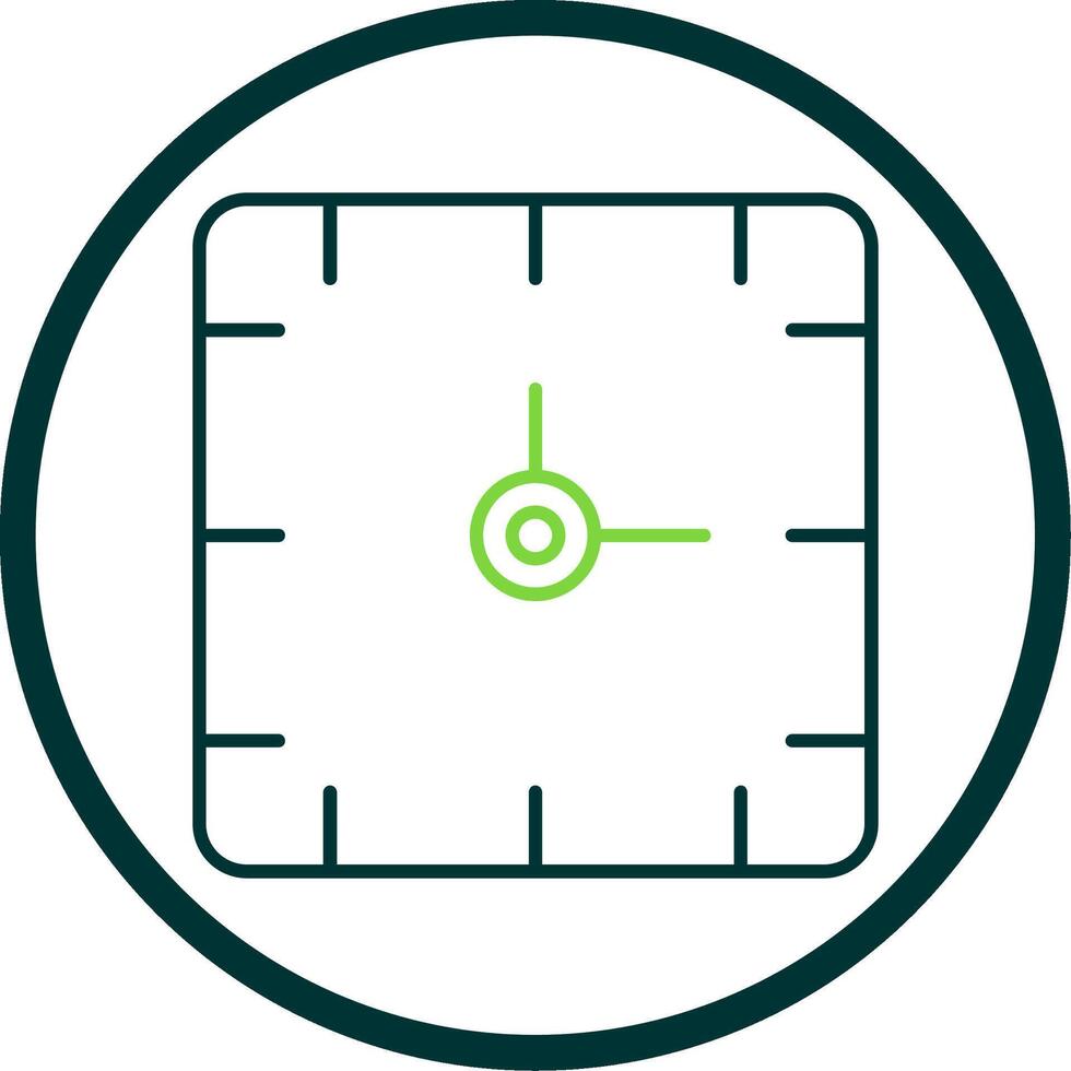 l'horloge ligne cercle icône vecteur