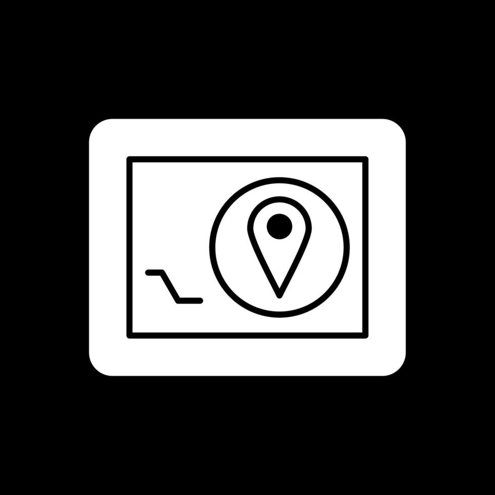 navigateur dispositif glyphe inversé icône vecteur