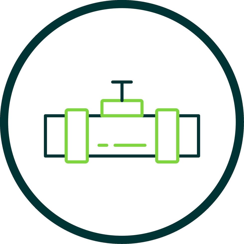 tuyau ligne cercle icône vecteur