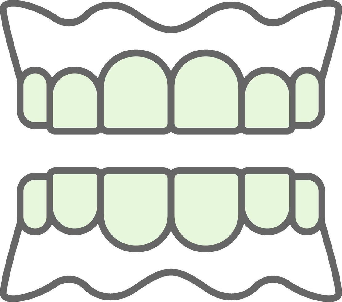 dentier fillay icône vecteur