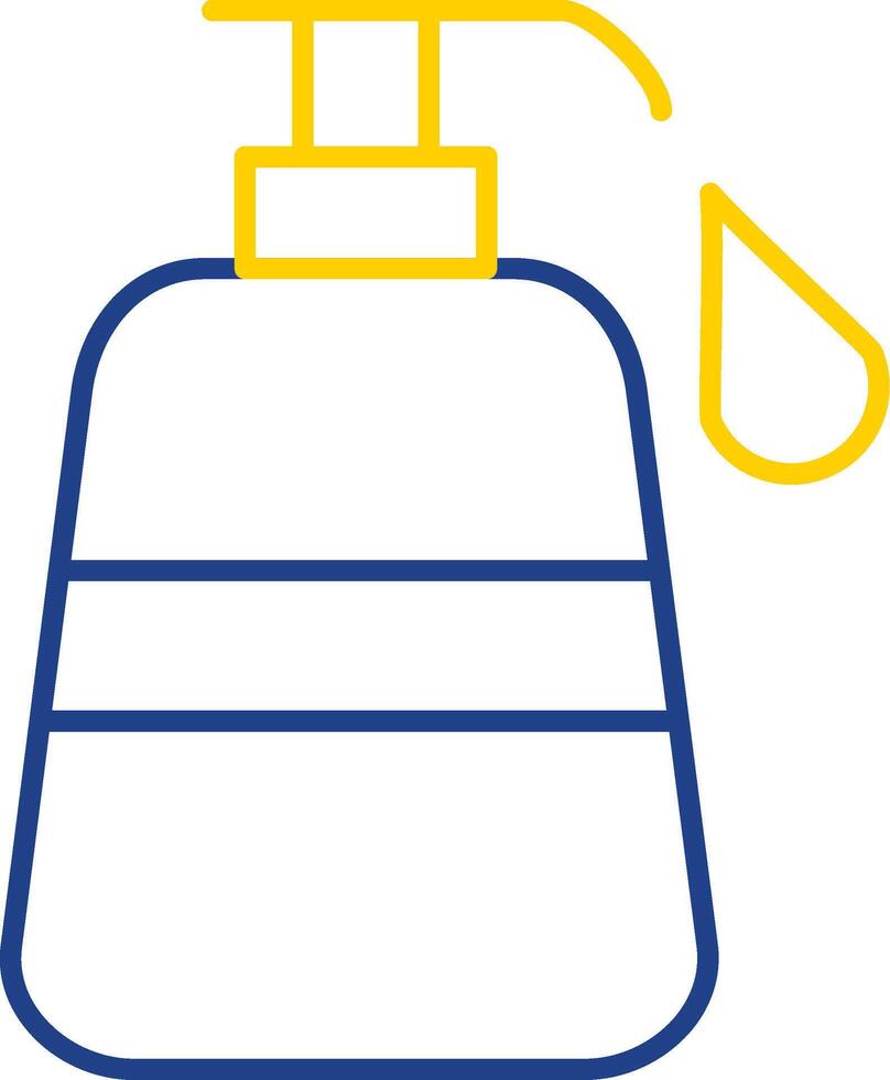 icône de deux couleurs de ligne de savon liquide vecteur