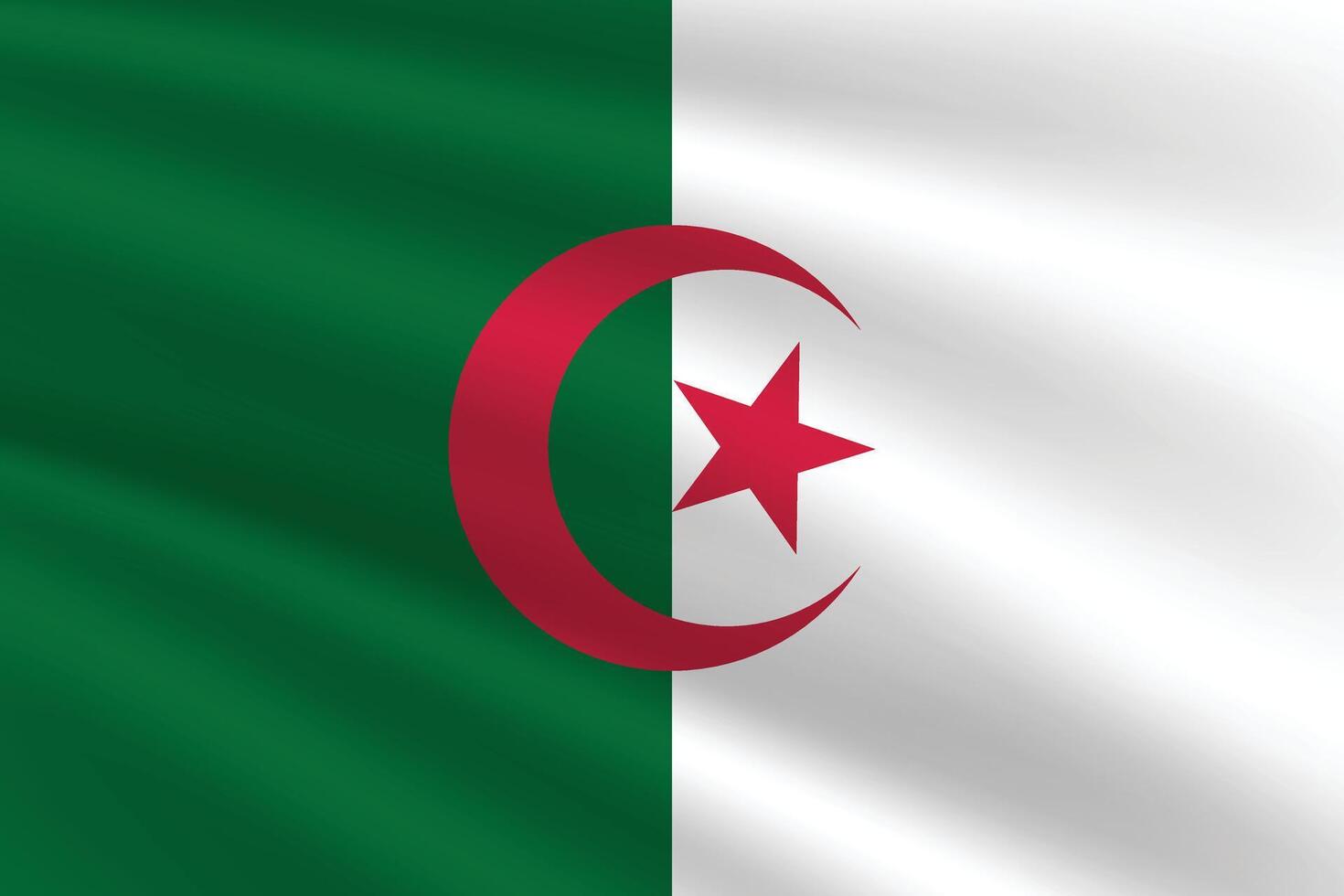 Algérie drapeau illustration. Algérie nationale drapeau. agitant Algérie drapeau. vecteur
