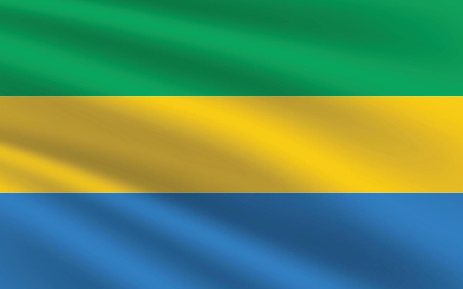 Gabon drapeau illustration. Gabon nationale drapeau. agitant Gabon drapeau. vecteur