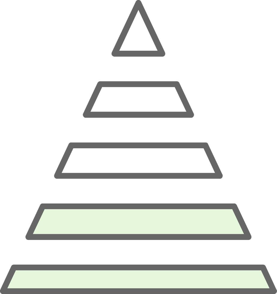 pyramide graphique fillay icône vecteur