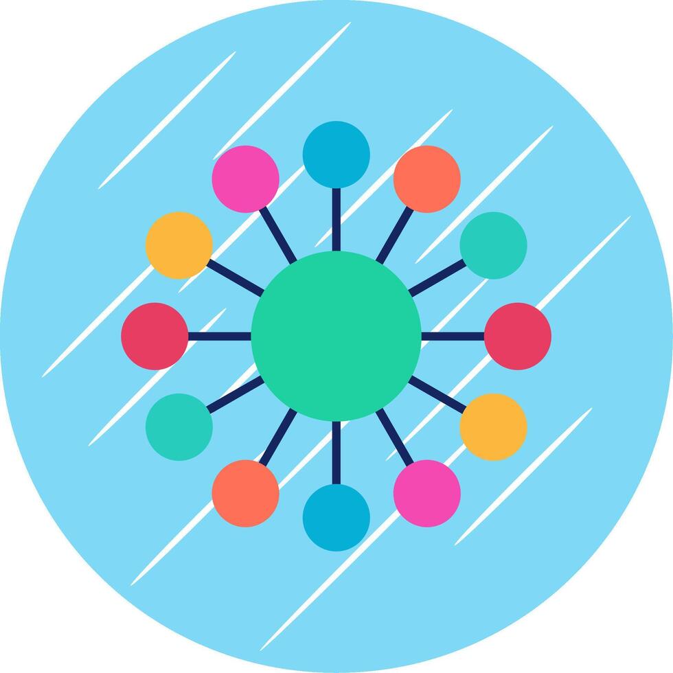 diagramme plat bleu cercle icône vecteur