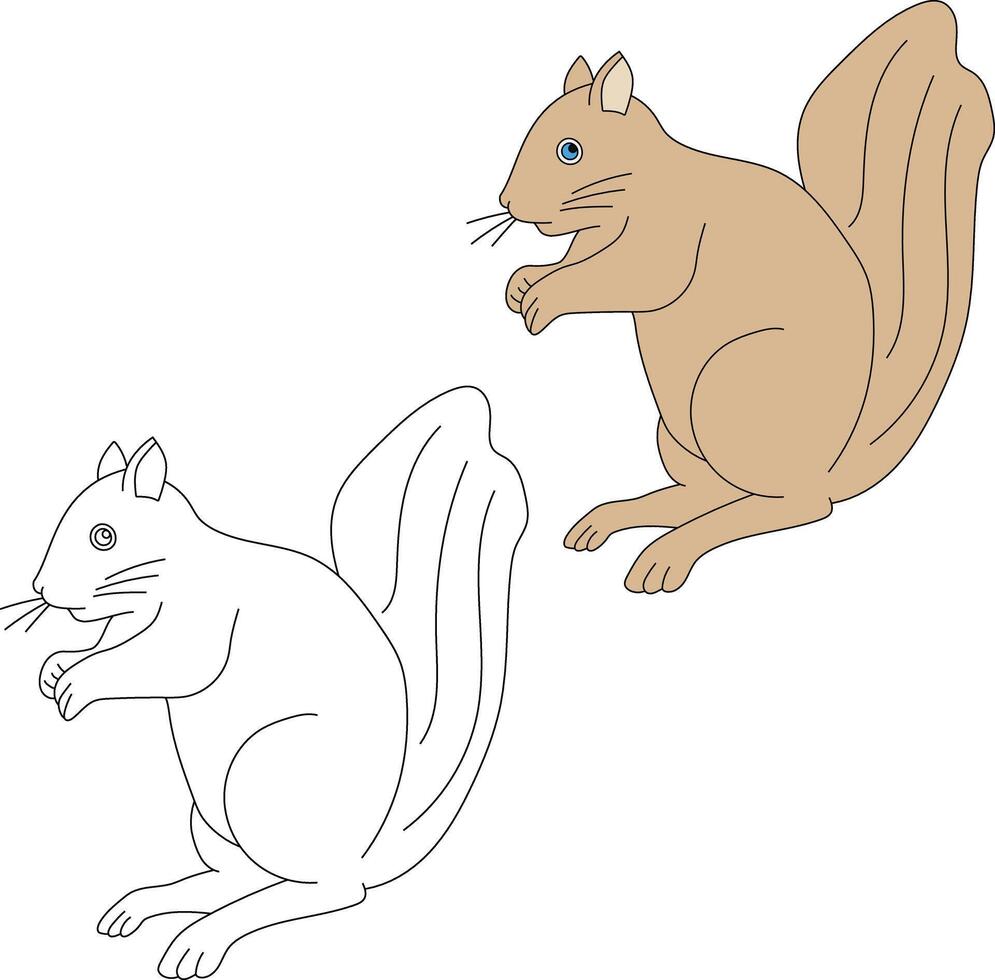 écureuil clipart ensemble. dessin animé sauvage animaux clipart ensemble pour les amoureux de faune vecteur