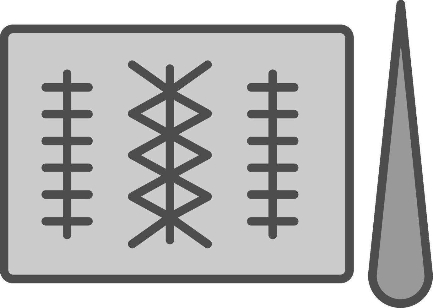 des points de suture fillay icône vecteur