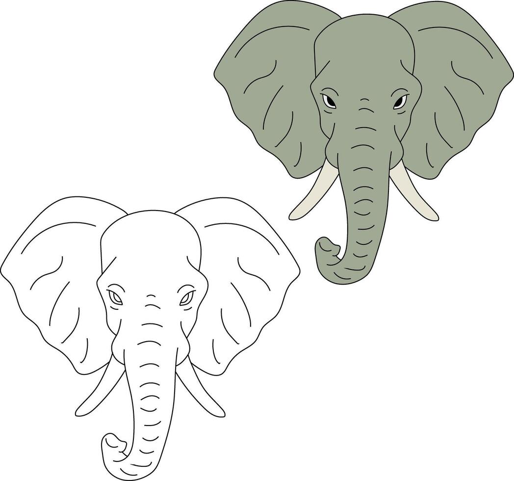 l'éléphant clipart ensemble. dessin animé sauvage animaux clipart ensemble pour les amoureux de faune vecteur