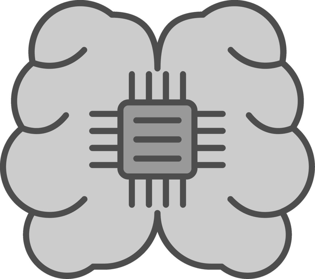 cerveau fillay icône vecteur