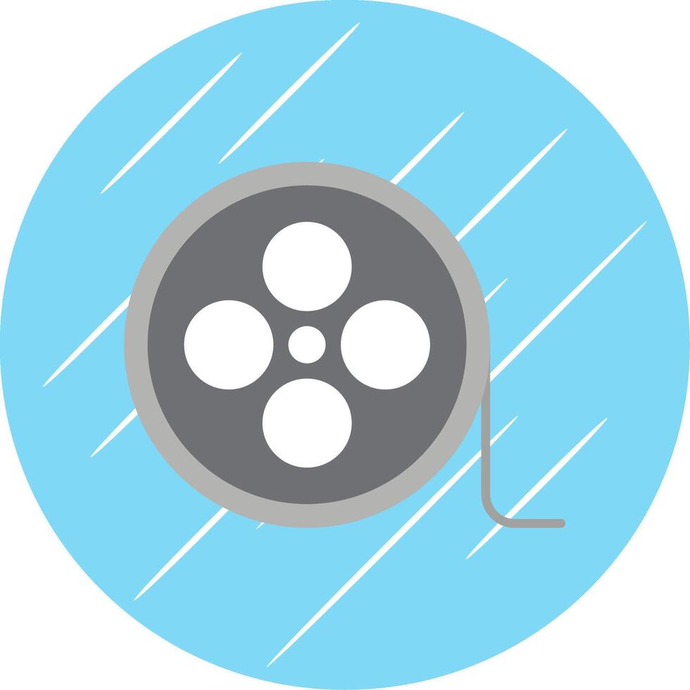 film bobine plat bleu cercle icône vecteur