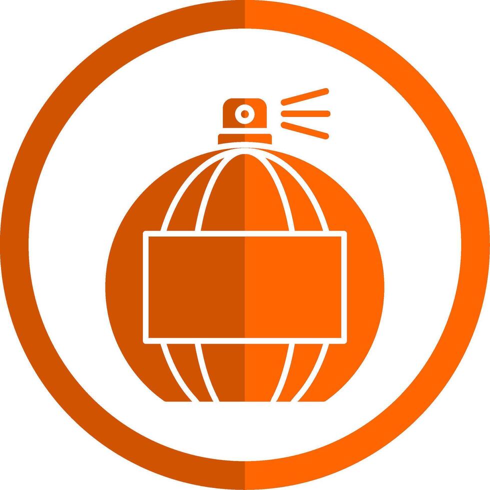 parfum glyphe Orange cercle icône vecteur