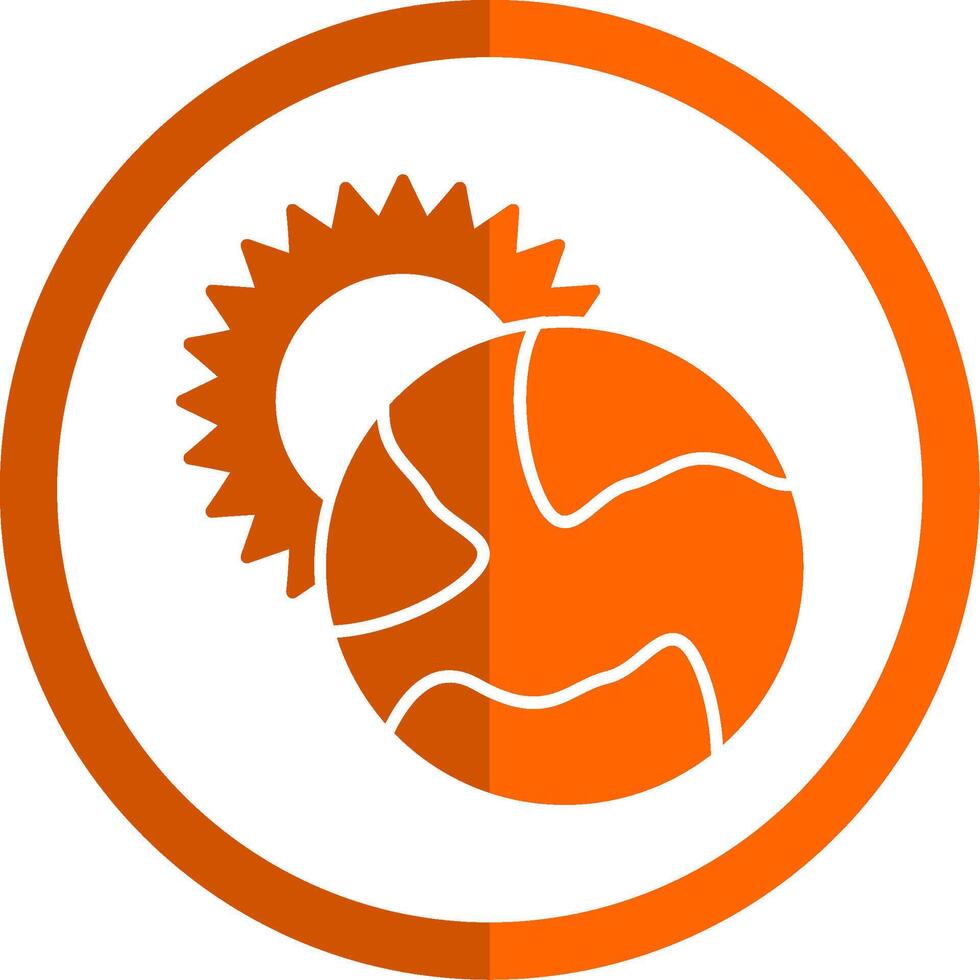 éclipse glyphe Orange cercle icône vecteur