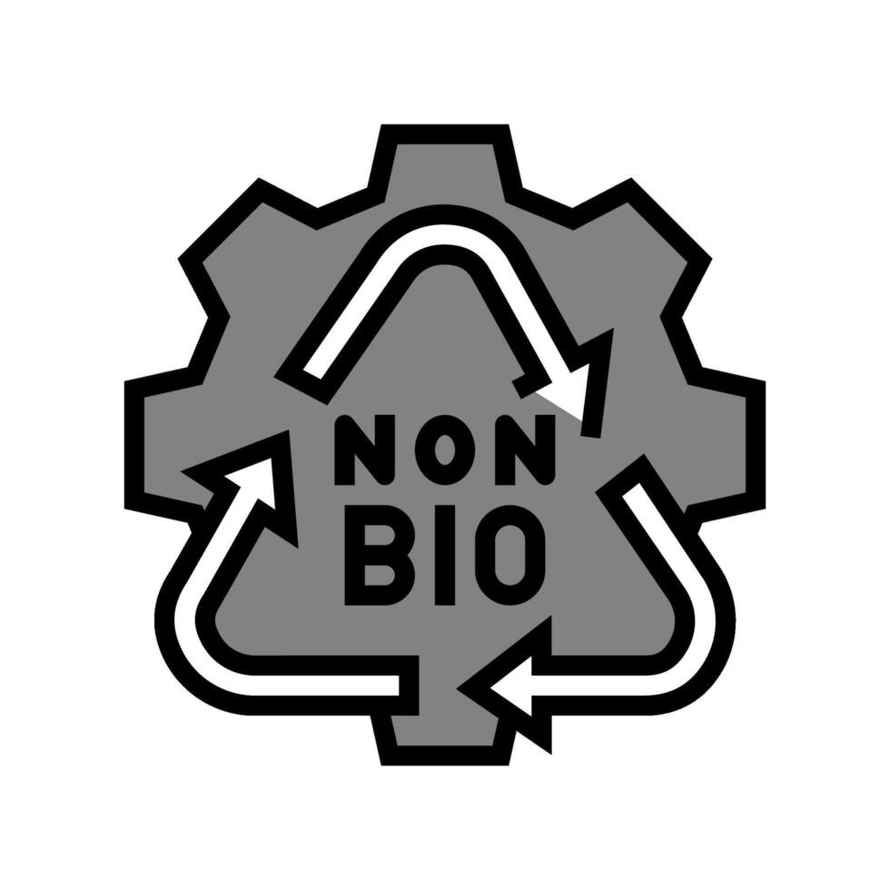 non biodégradable déchets tri Couleur icône illustration vecteur