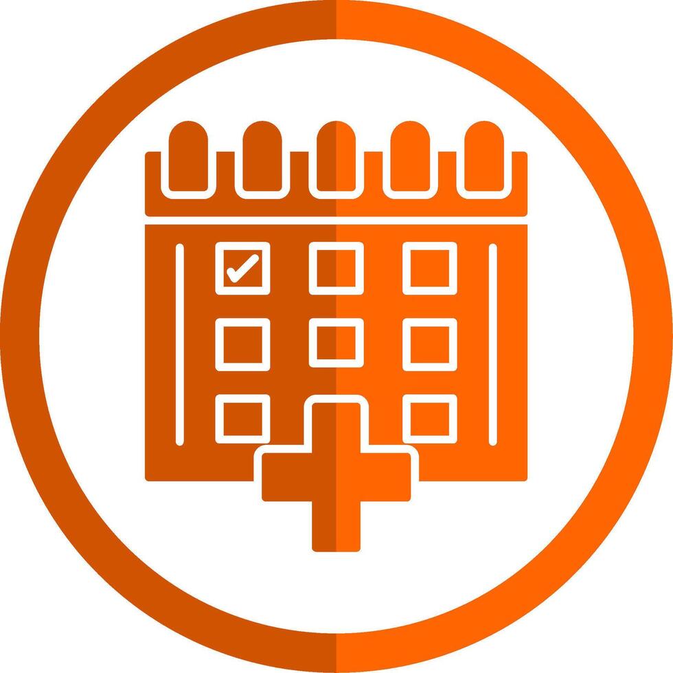 programme glyphe Orange cercle icône vecteur