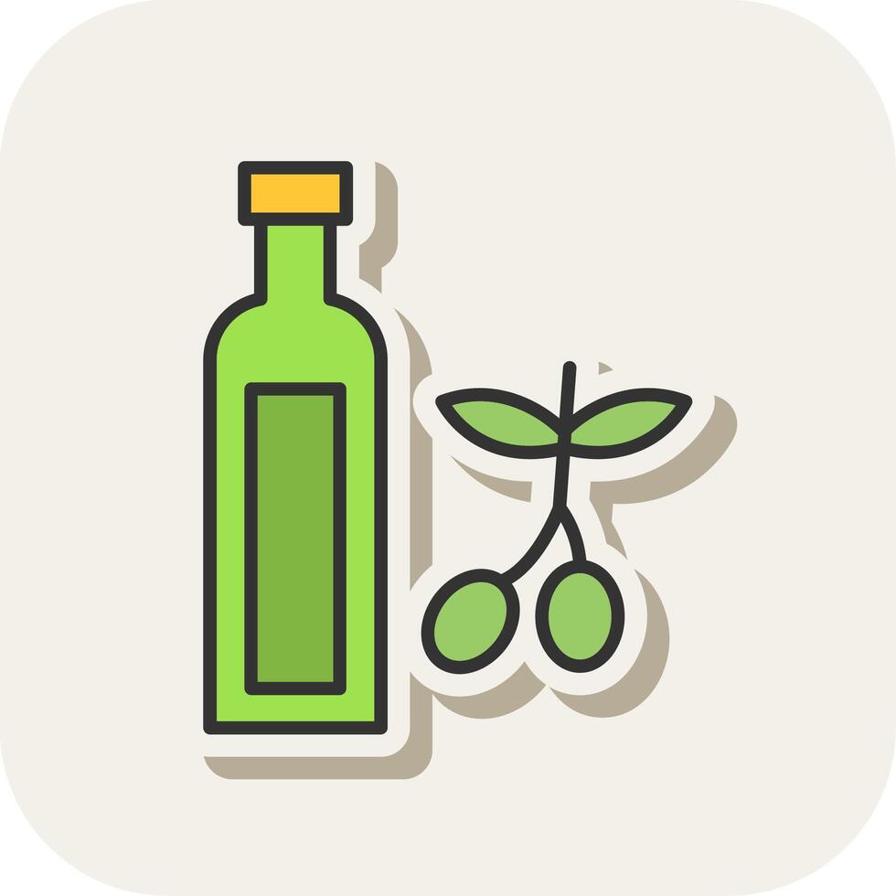 olive pétrole ligne rempli blanc ombre icône vecteur