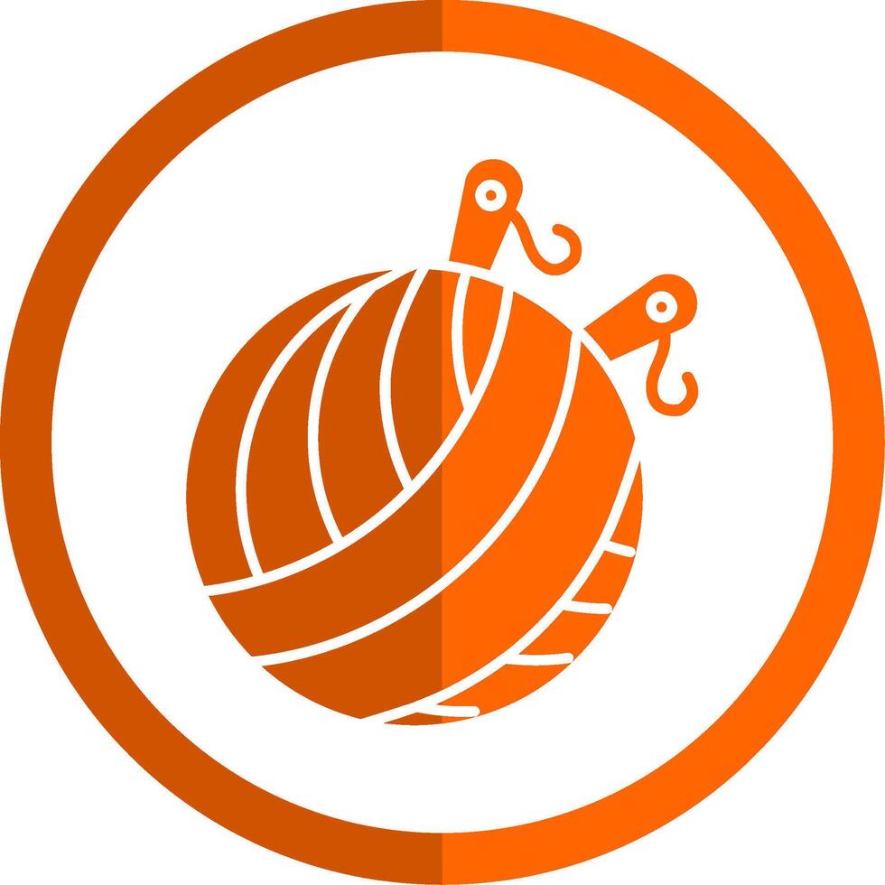 fil Balle glyphe Orange cercle icône vecteur