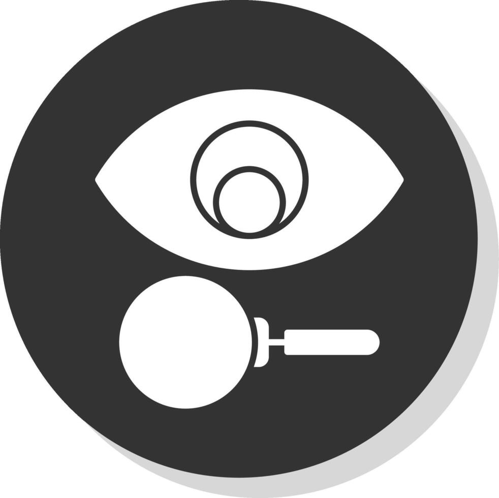 vision glyphe gris cercle icône vecteur