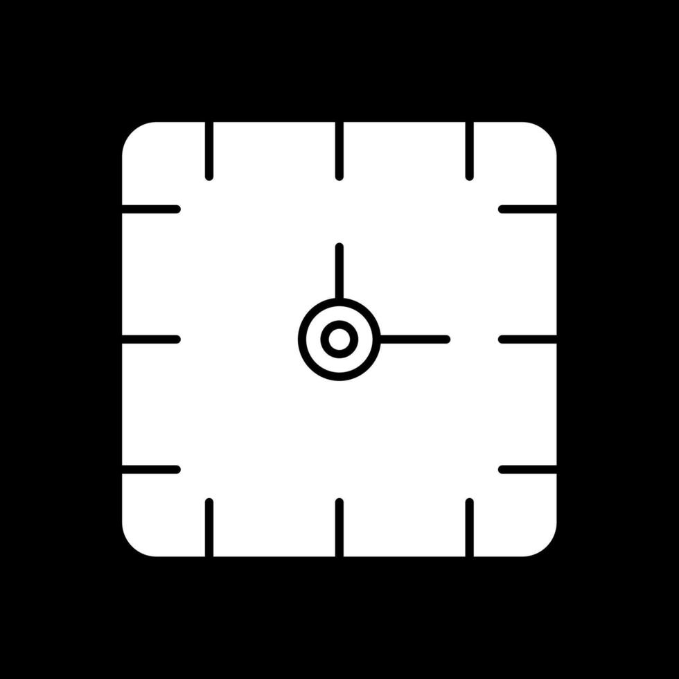 icône inversée de glyphe d'horloge vecteur