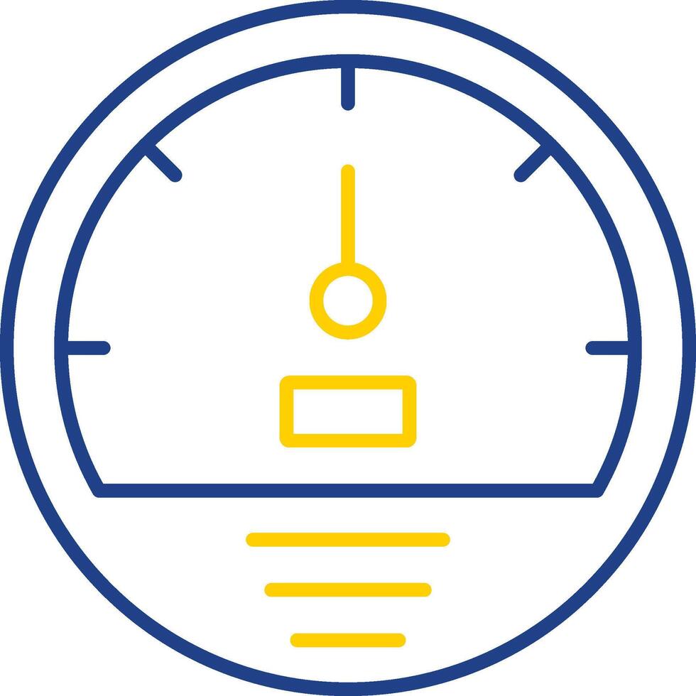 icône de ligne de compteur de vitesse à deux couleurs vecteur