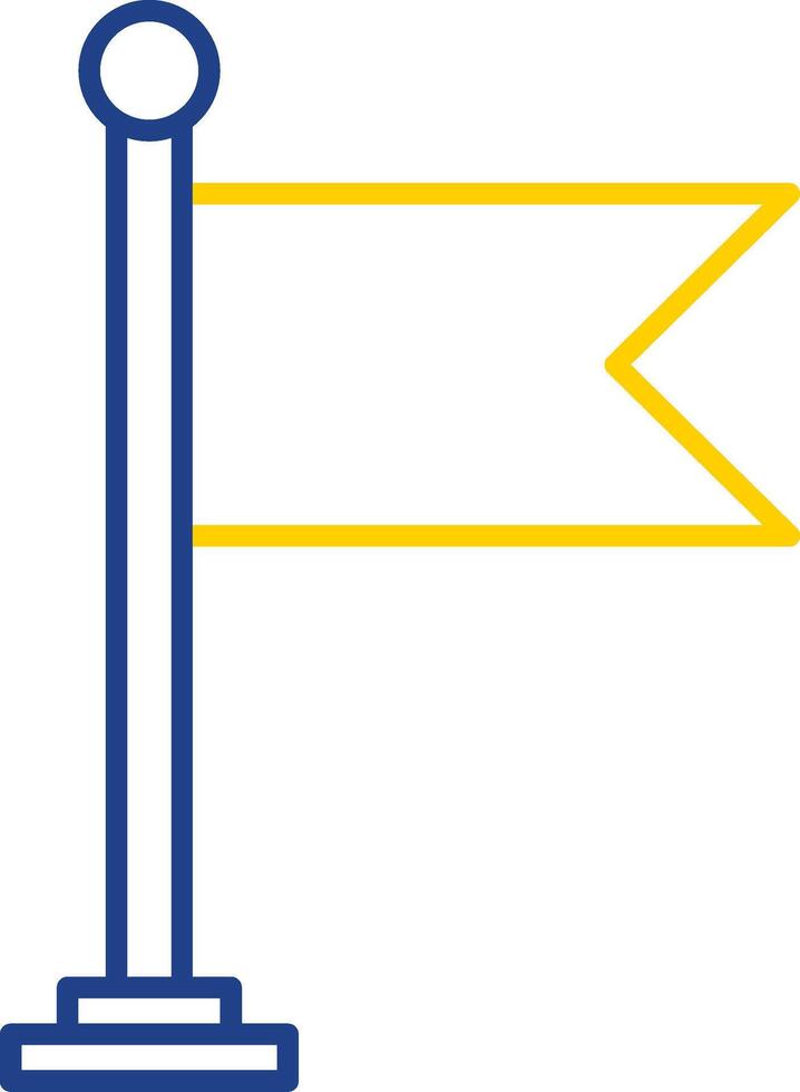 drapeau, ligne, deux, couleur, icône vecteur
