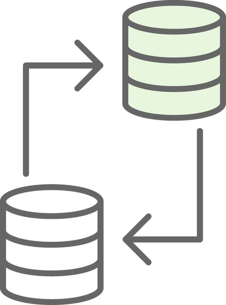 Les données transfert fillay icône vecteur