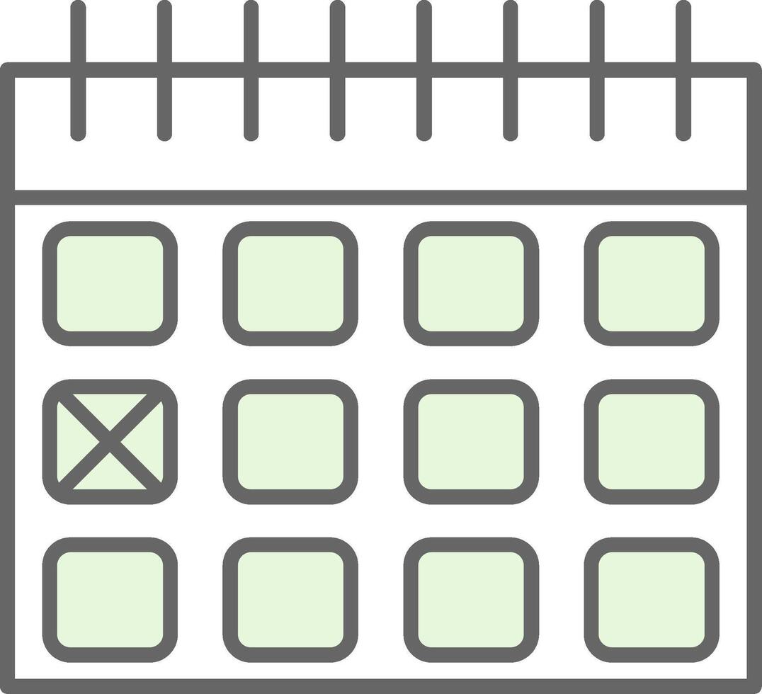 calendrier Date fillay icône vecteur