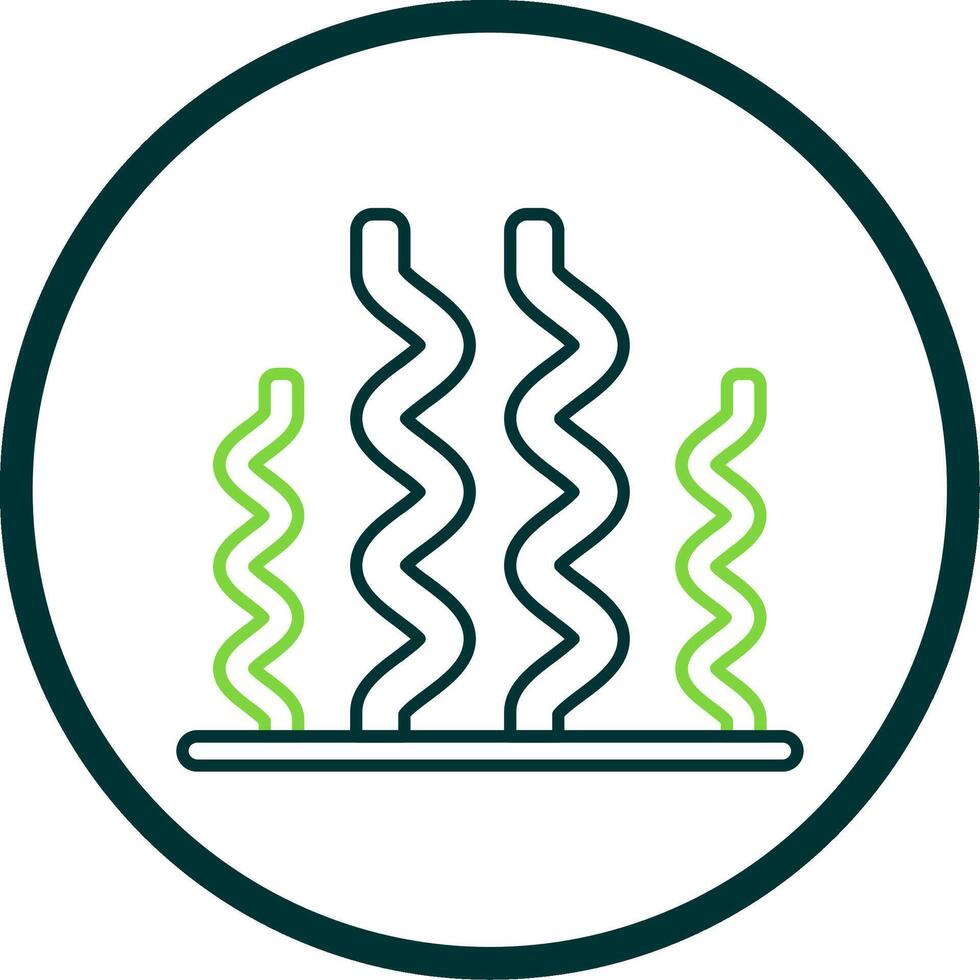 algue ligne cercle icône vecteur