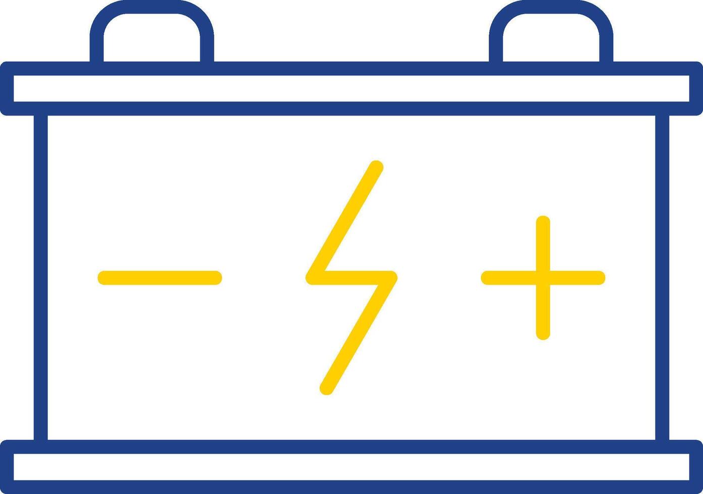 icône de deux couleurs de ligne de batterie vecteur