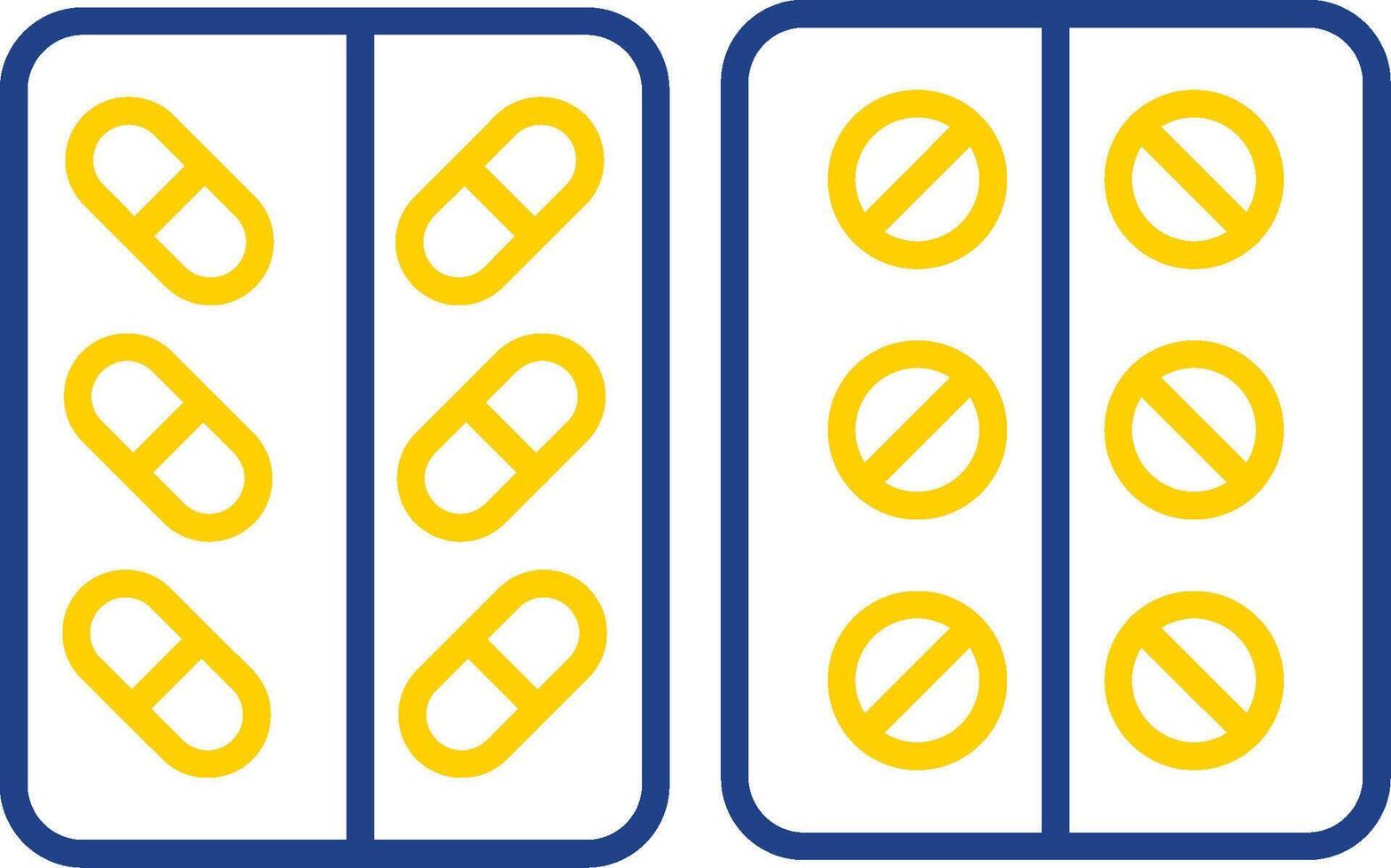 général médicaments ligne deux Couleur icône vecteur