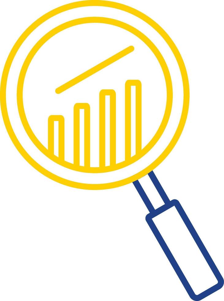 ligne de recherche deux icône de couleur vecteur