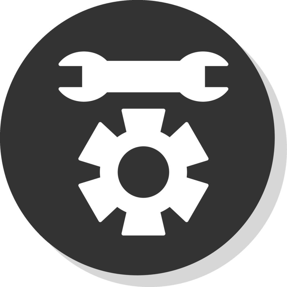 technique soutien glyphe gris cercle icône vecteur