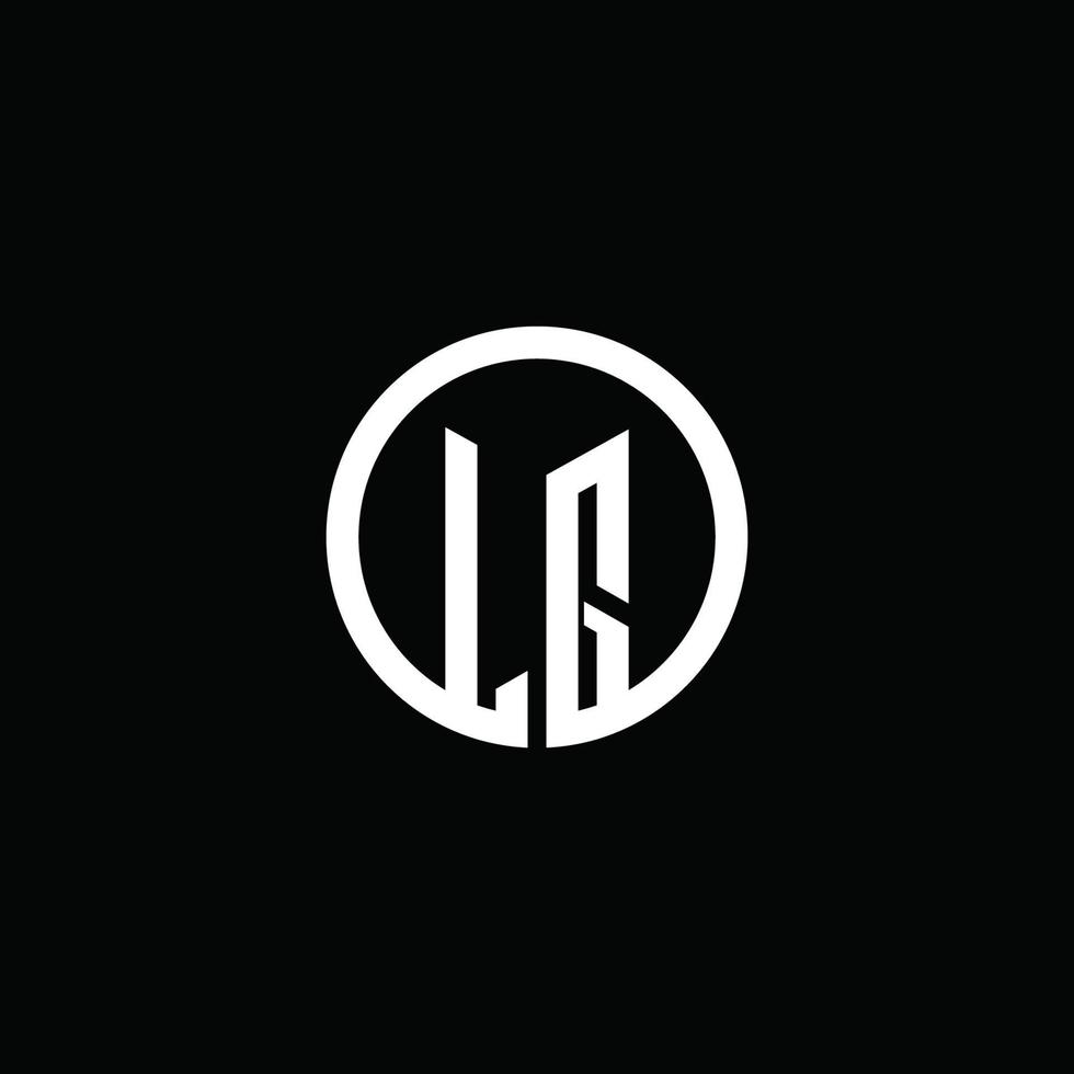 logo monogramme lg isolé avec un cercle tournant vecteur