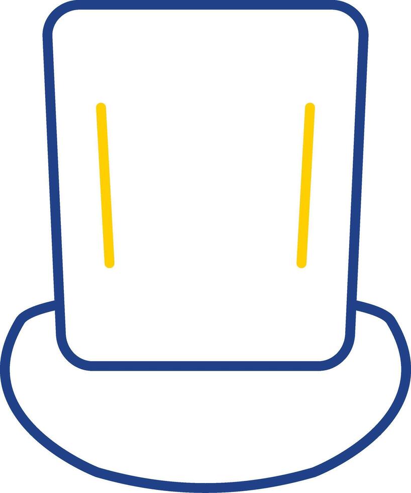 icône de deux couleurs de la ligne de chapeau haut de forme vecteur