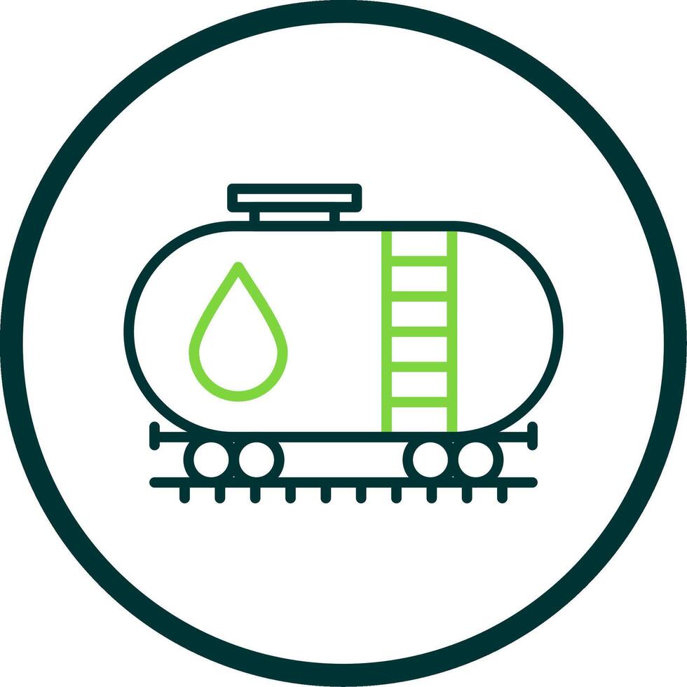 pétrole réservoir ligne cercle icône vecteur