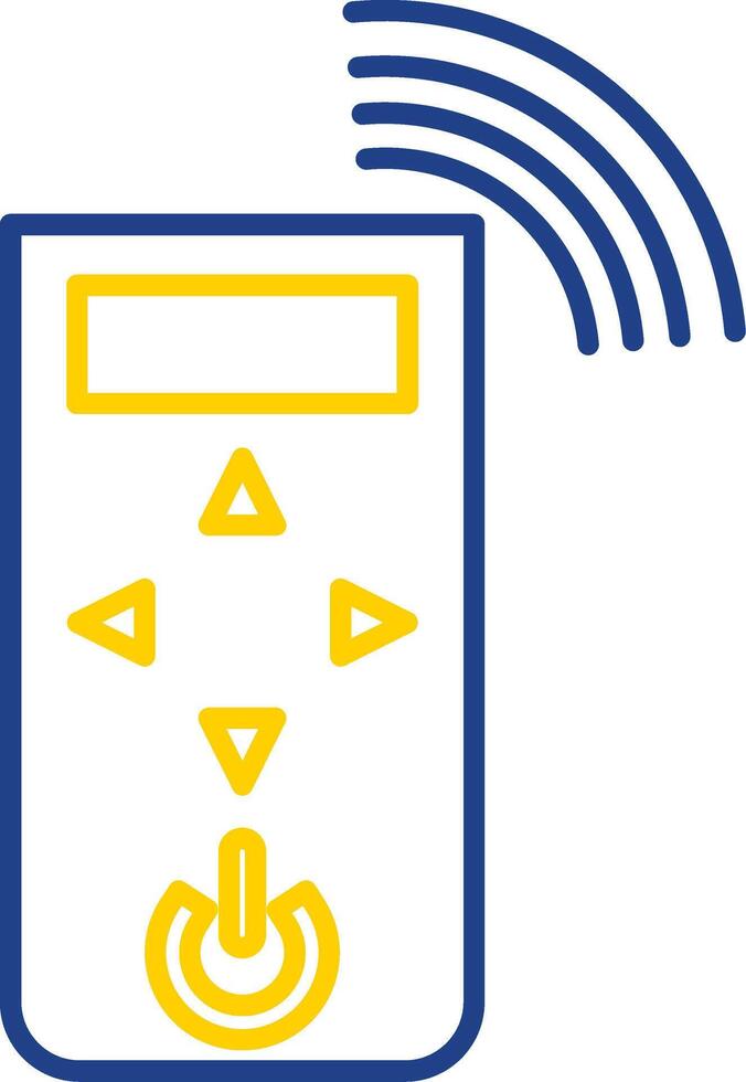 icône de deux couleurs de la ligne de contrôle à distance vecteur