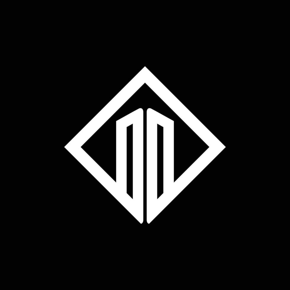 monogramme de logo dd avec modèle de conception de style de rotation carrée vecteur