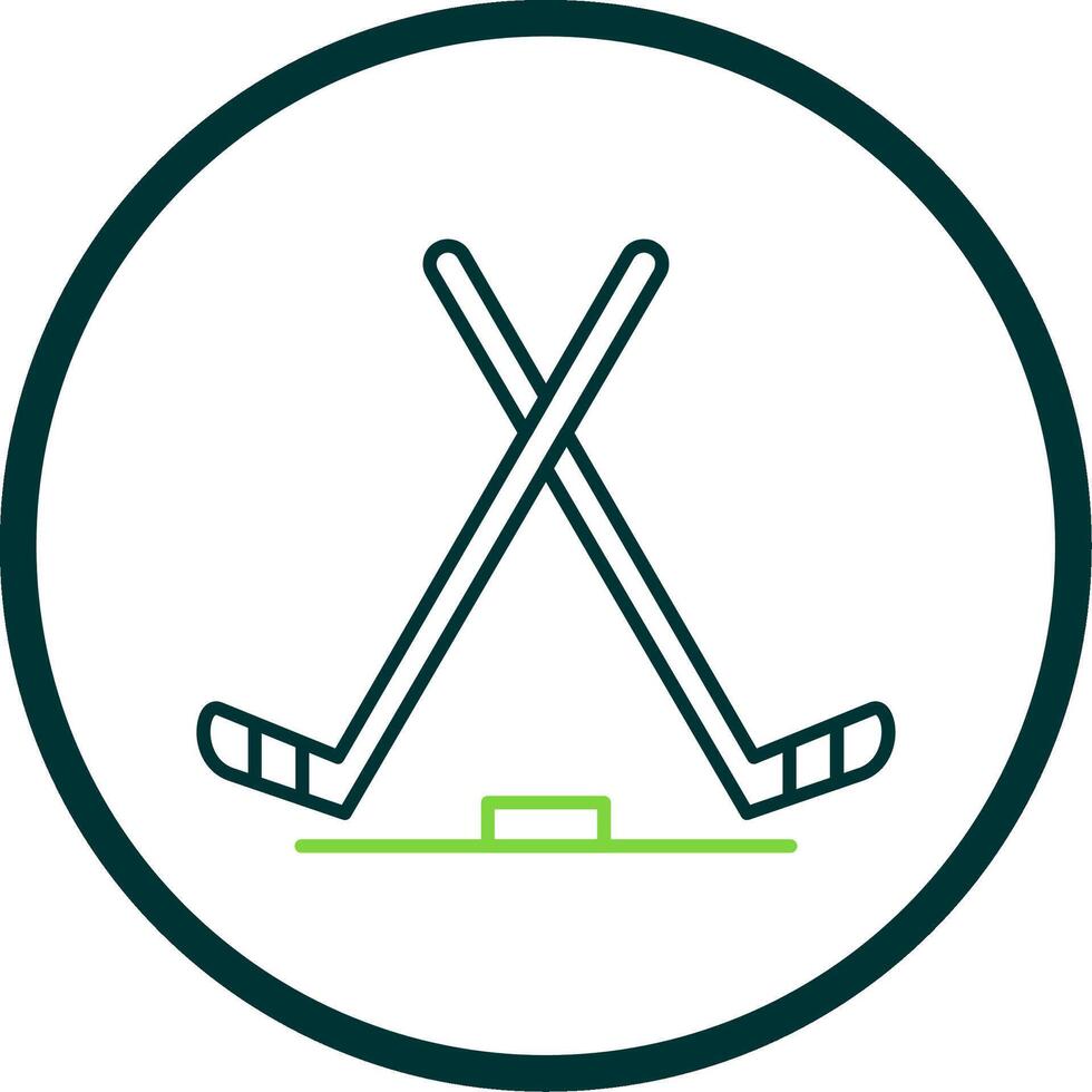 la glace le hockey ligne cercle icône vecteur