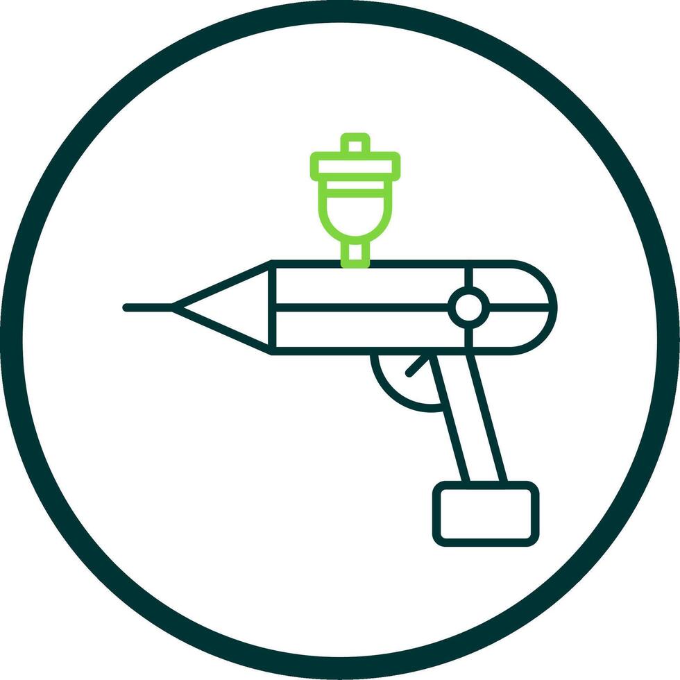aérographe ligne cercle icône vecteur