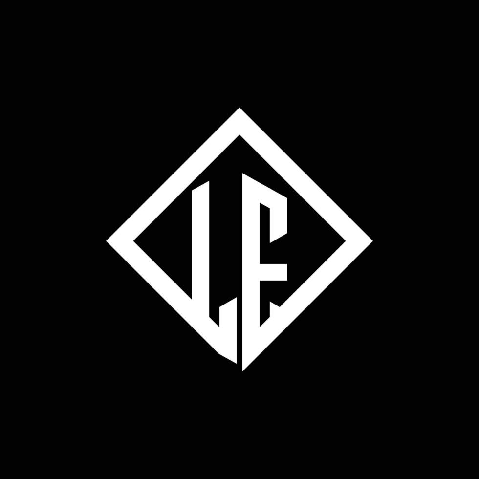 le monogramme du logo avec modèle de conception de style rotation carrée vecteur