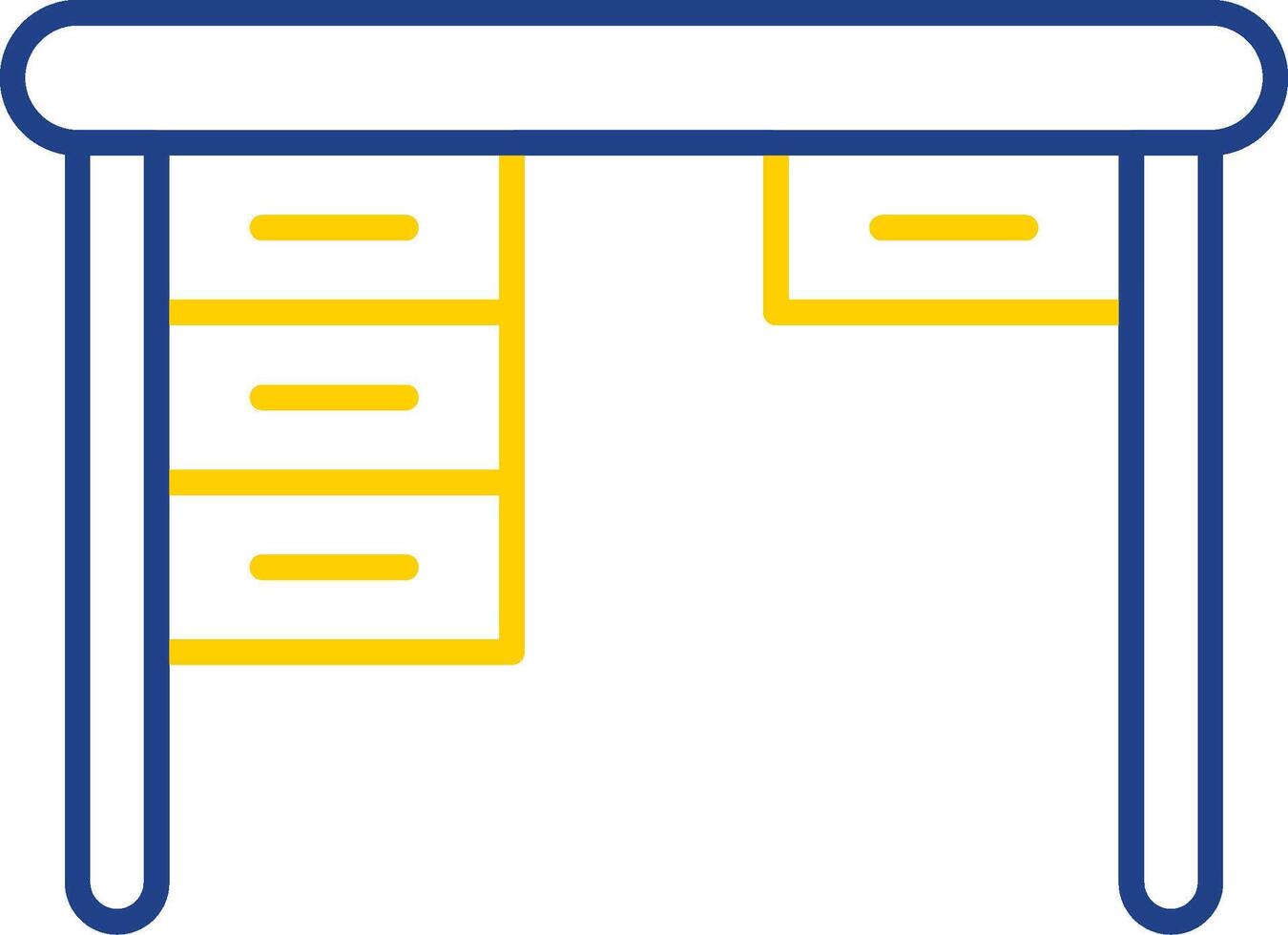 icône de deux couleurs de ligne de table vecteur