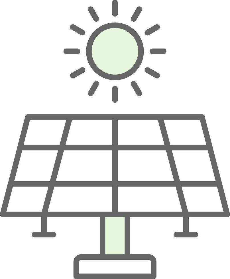 solaire énergie fillay icône vecteur