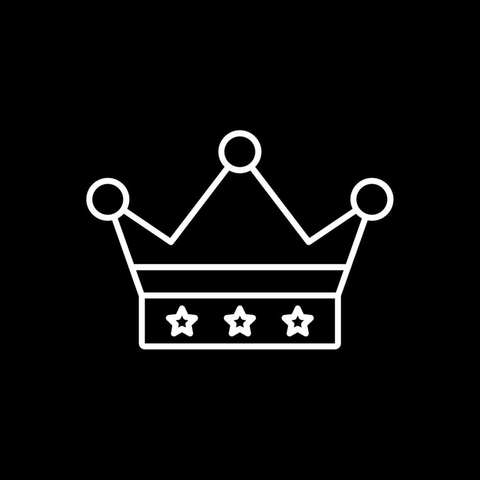 icône inversée de la ligne de la couronne vecteur