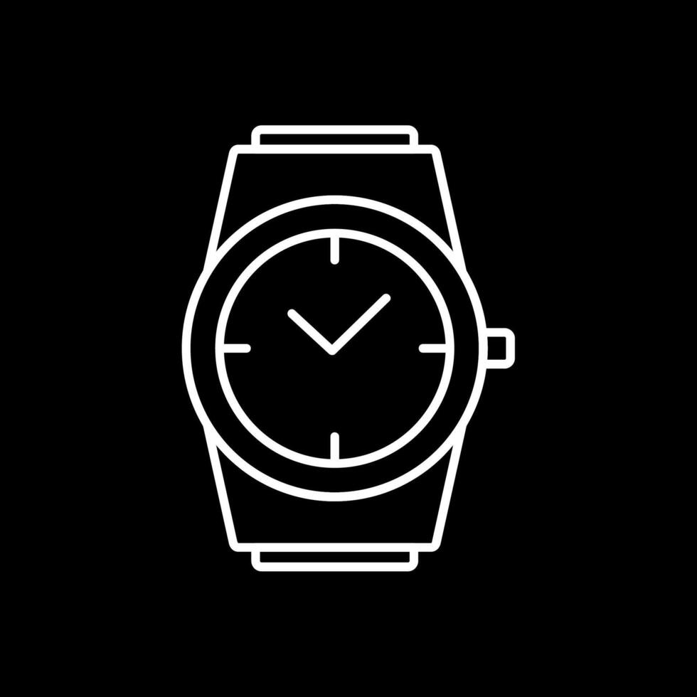 icône inversée de ligne de montre élégante vecteur