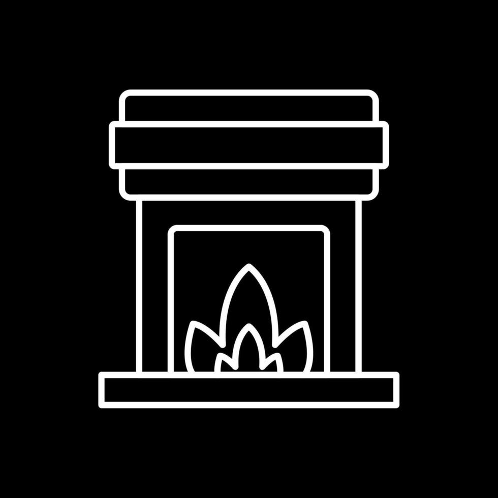 icône inversée de la ligne de cheminée vecteur